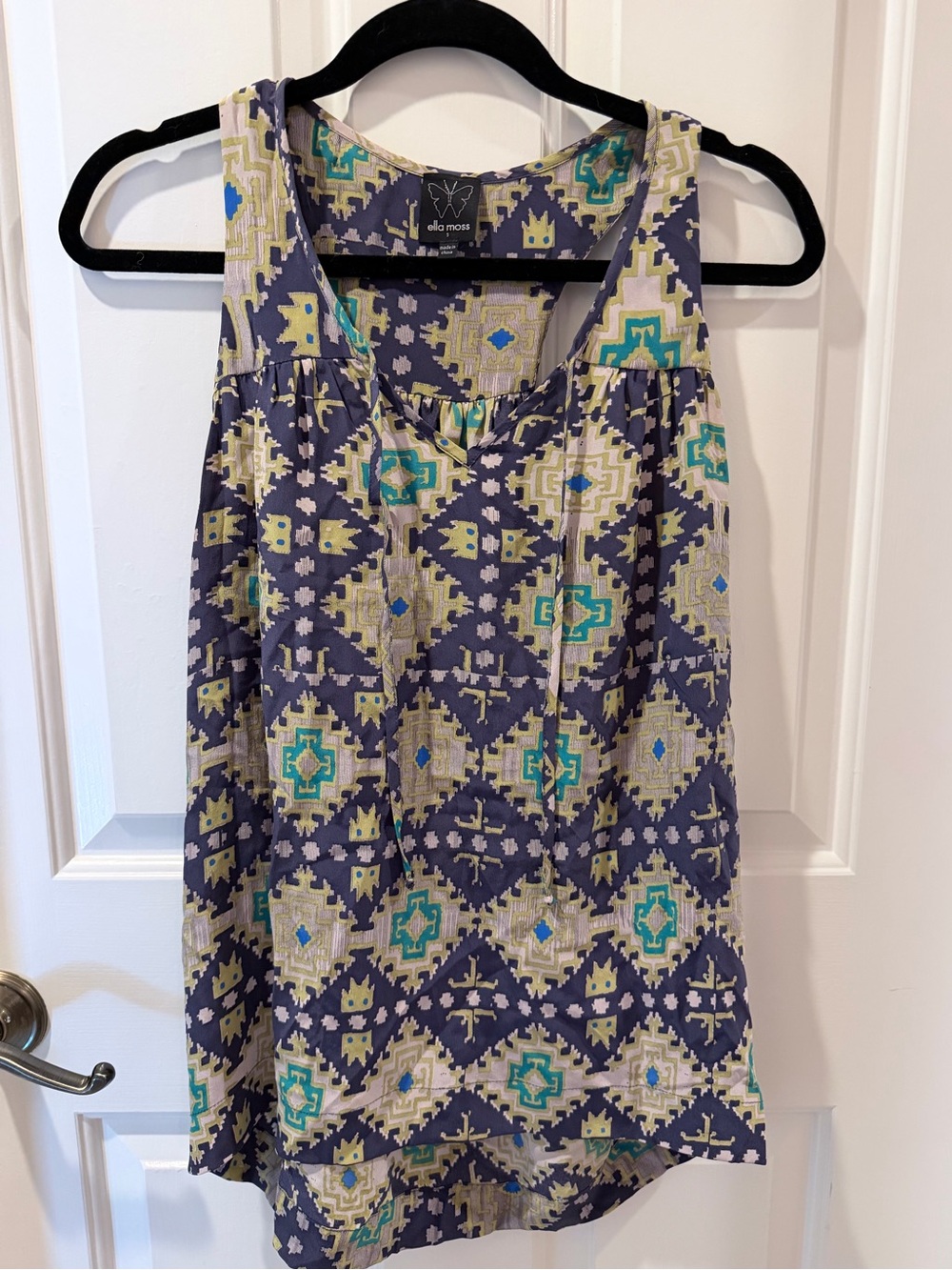 Ella Moss Geometric Print Sleeveless Tank- size S